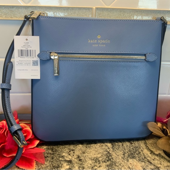 kate spade Handbags - COPY - 🔥NWT Kate Spade🔥crossbody Sadie in fresh blue spring color. Saffiano lea…